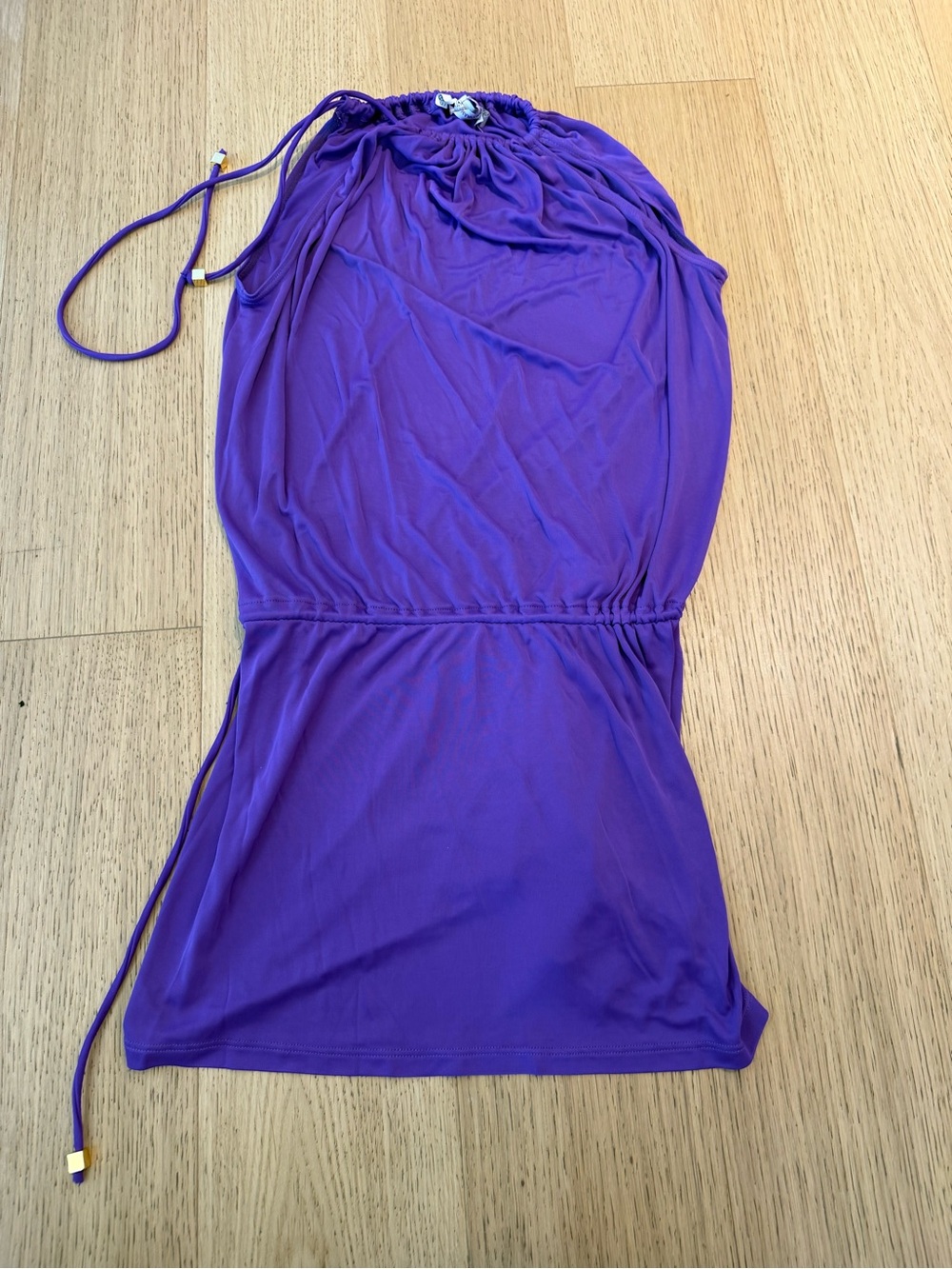 Women’s Halter Swim Cover-Up in Vibrant Purple